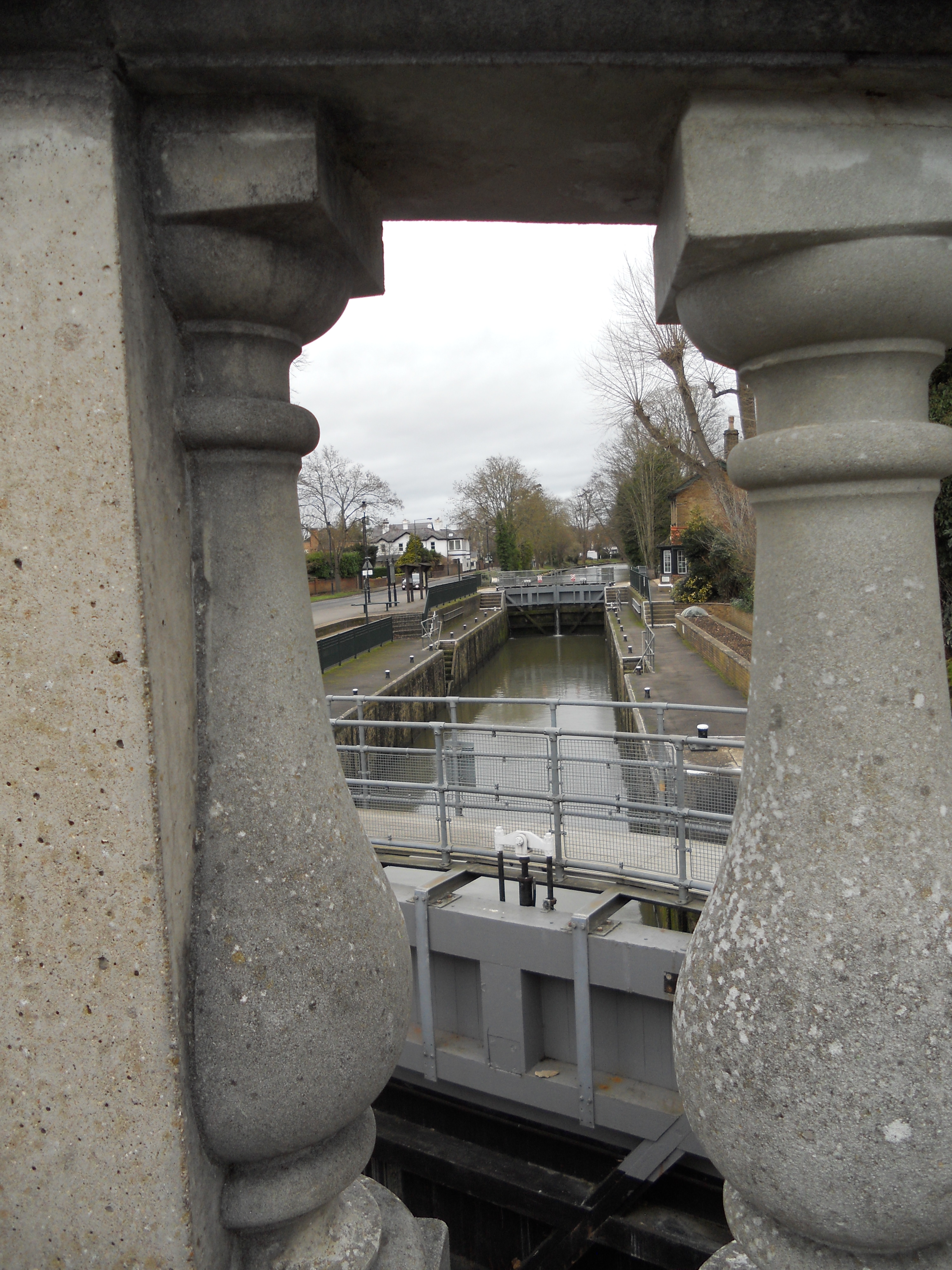 Boulters Lock through the bridge