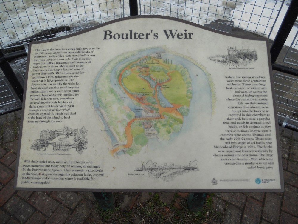 Boulters Weir sign