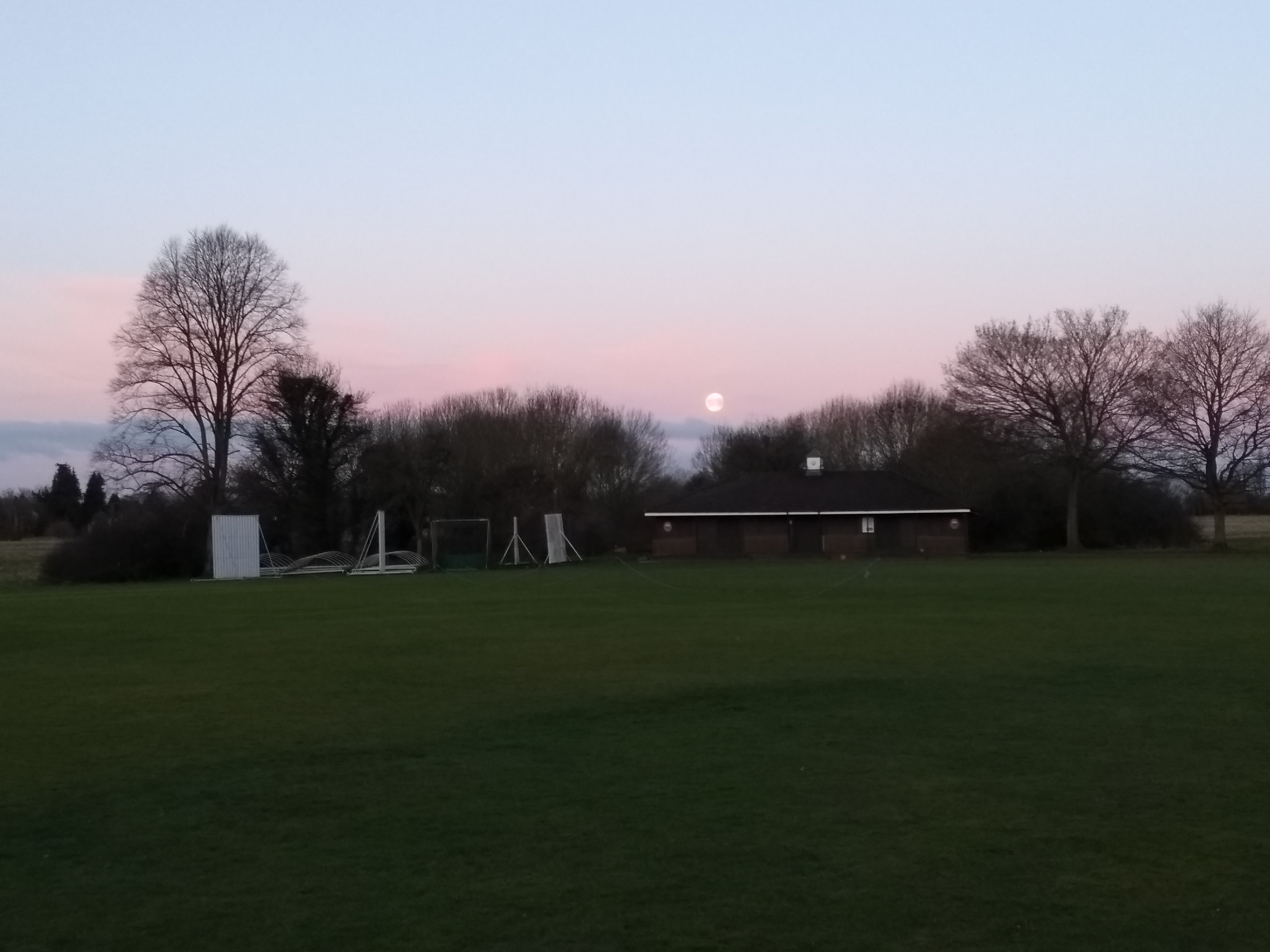 Super moon over Pinkneys Green Cricket Club