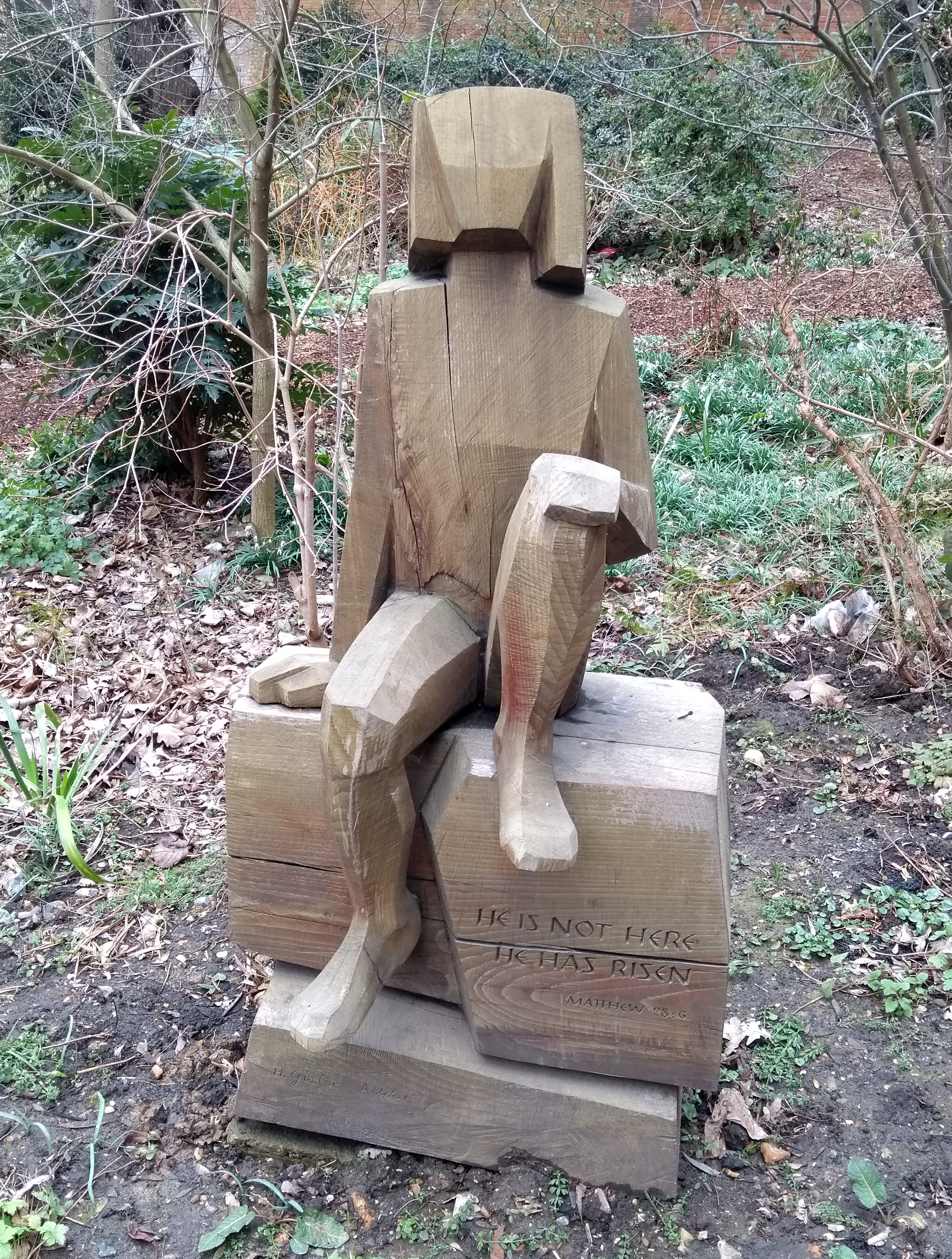 Figure in grounds of St. Mary's Church