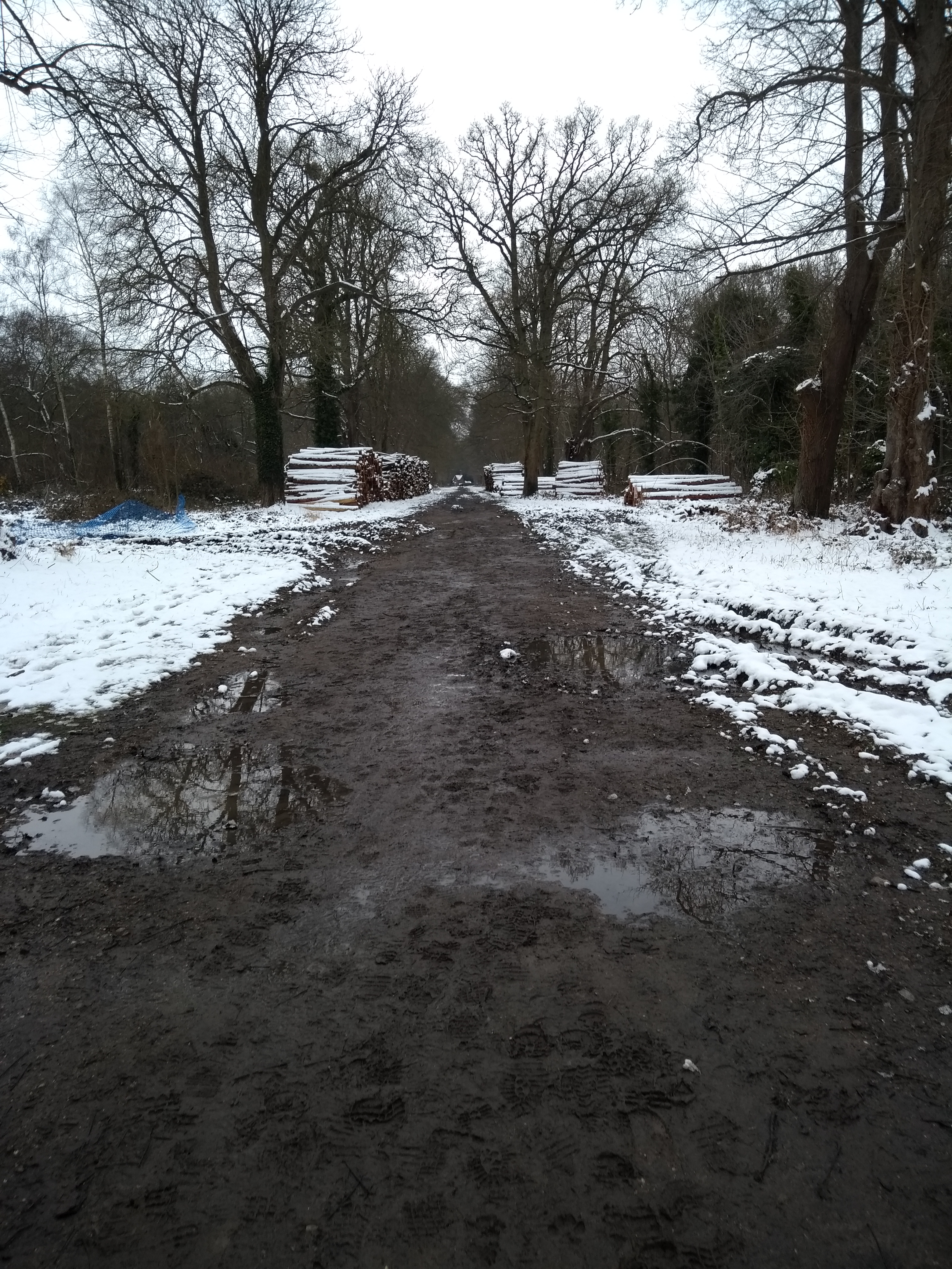 A very soggy muddy pathway