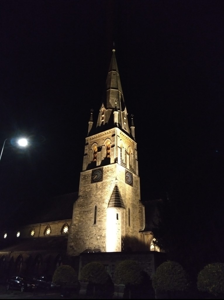 St Luke's Church at nighttime