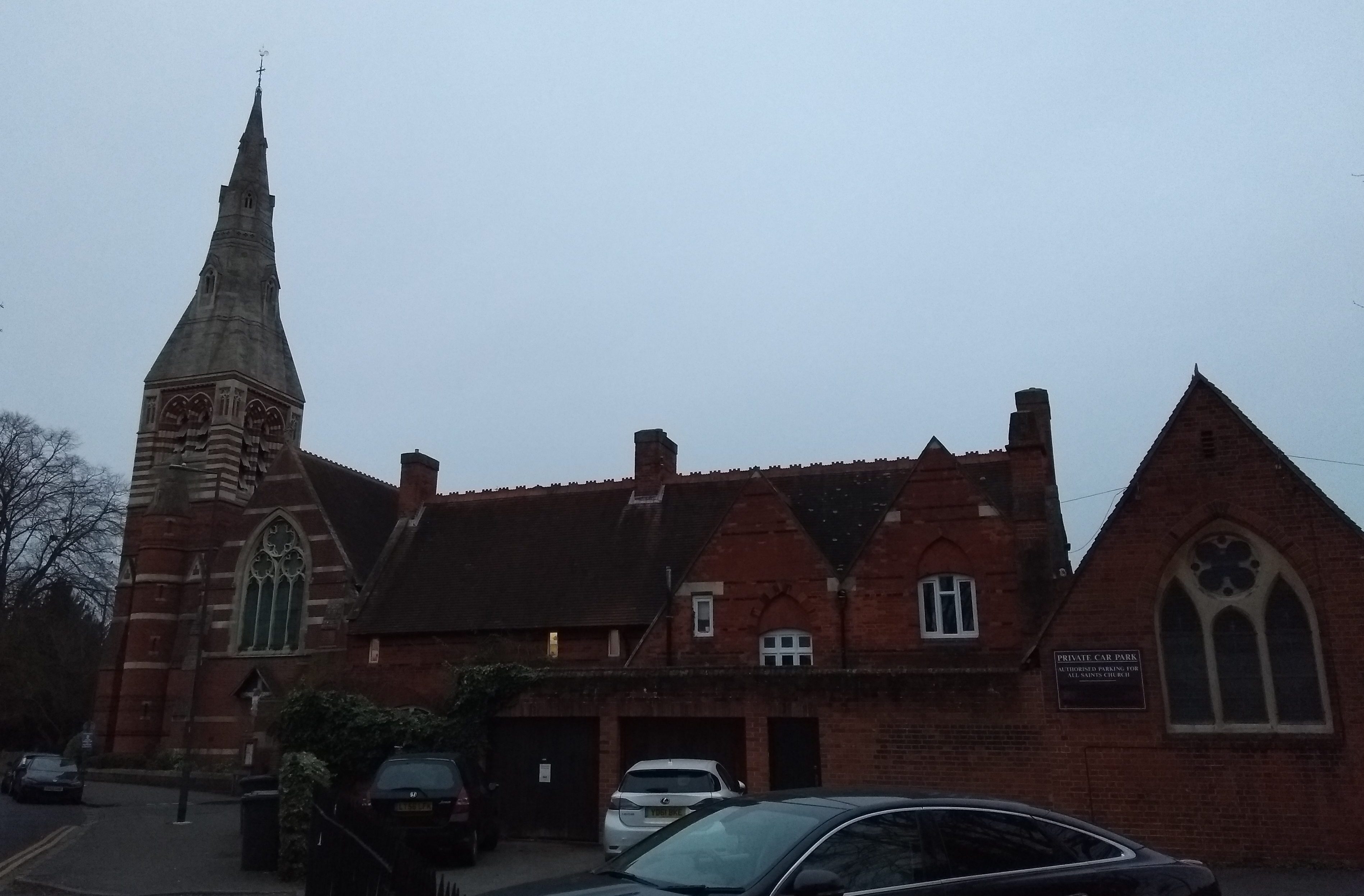 All Saints Church grey day