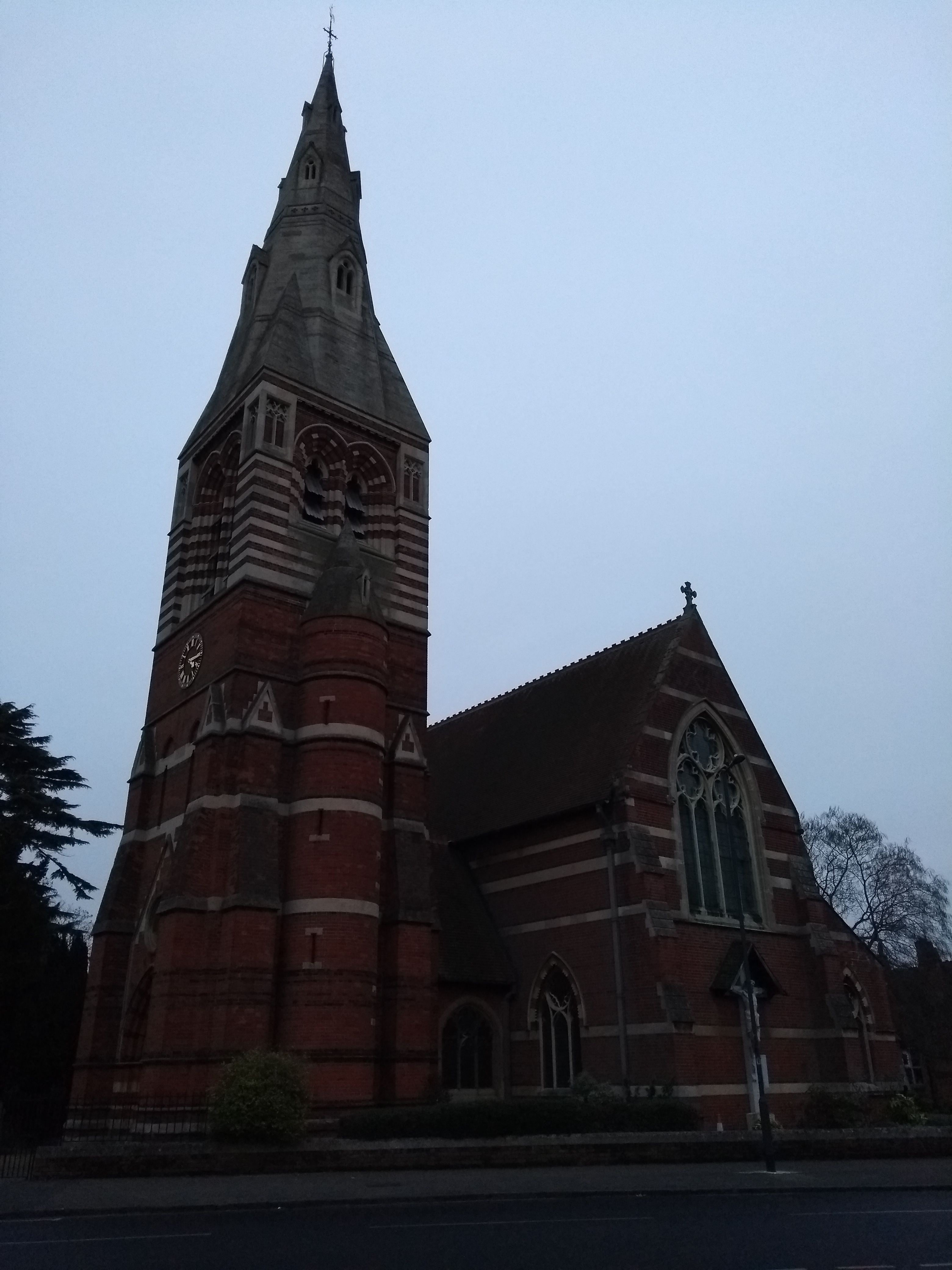 All Saints Church on a grey day