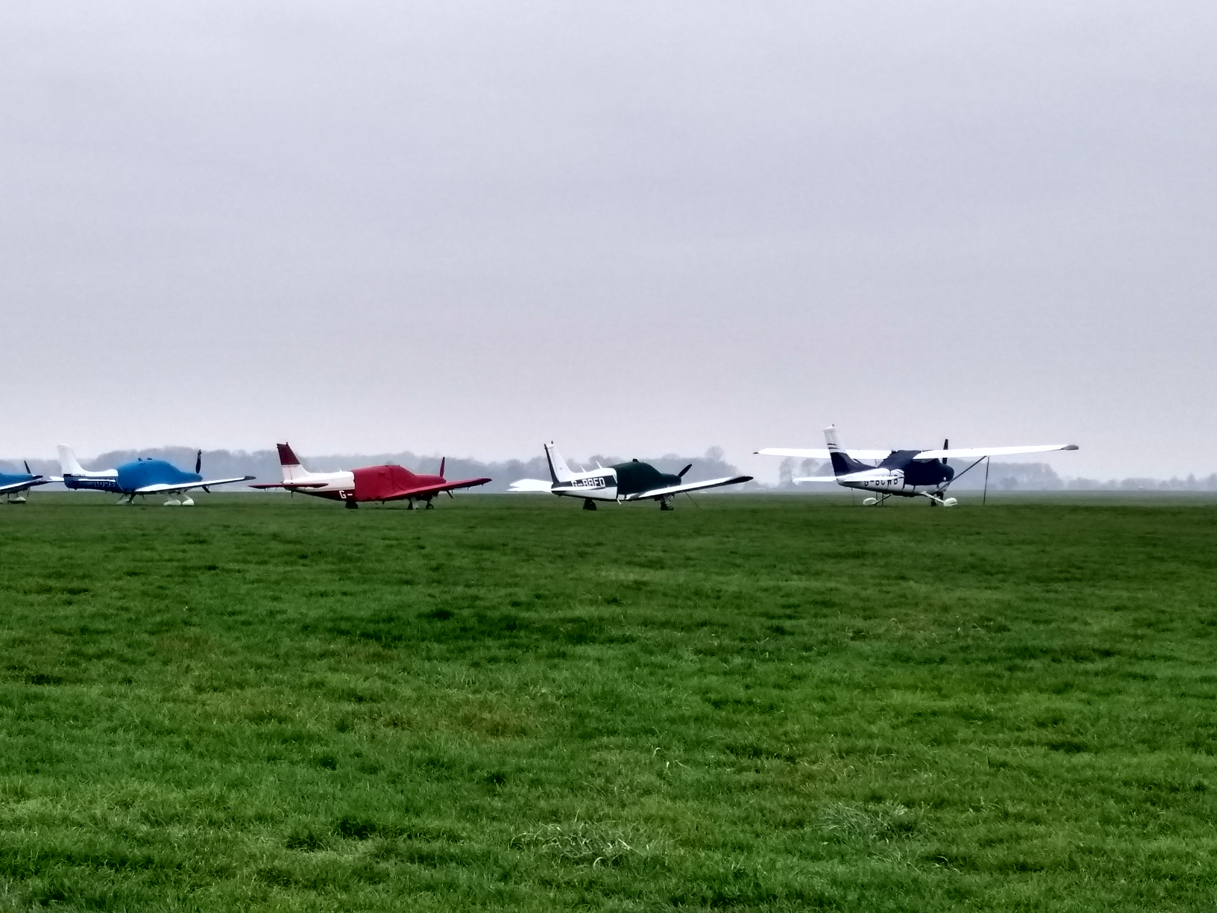 Planes ready for takeoff at White Waltham