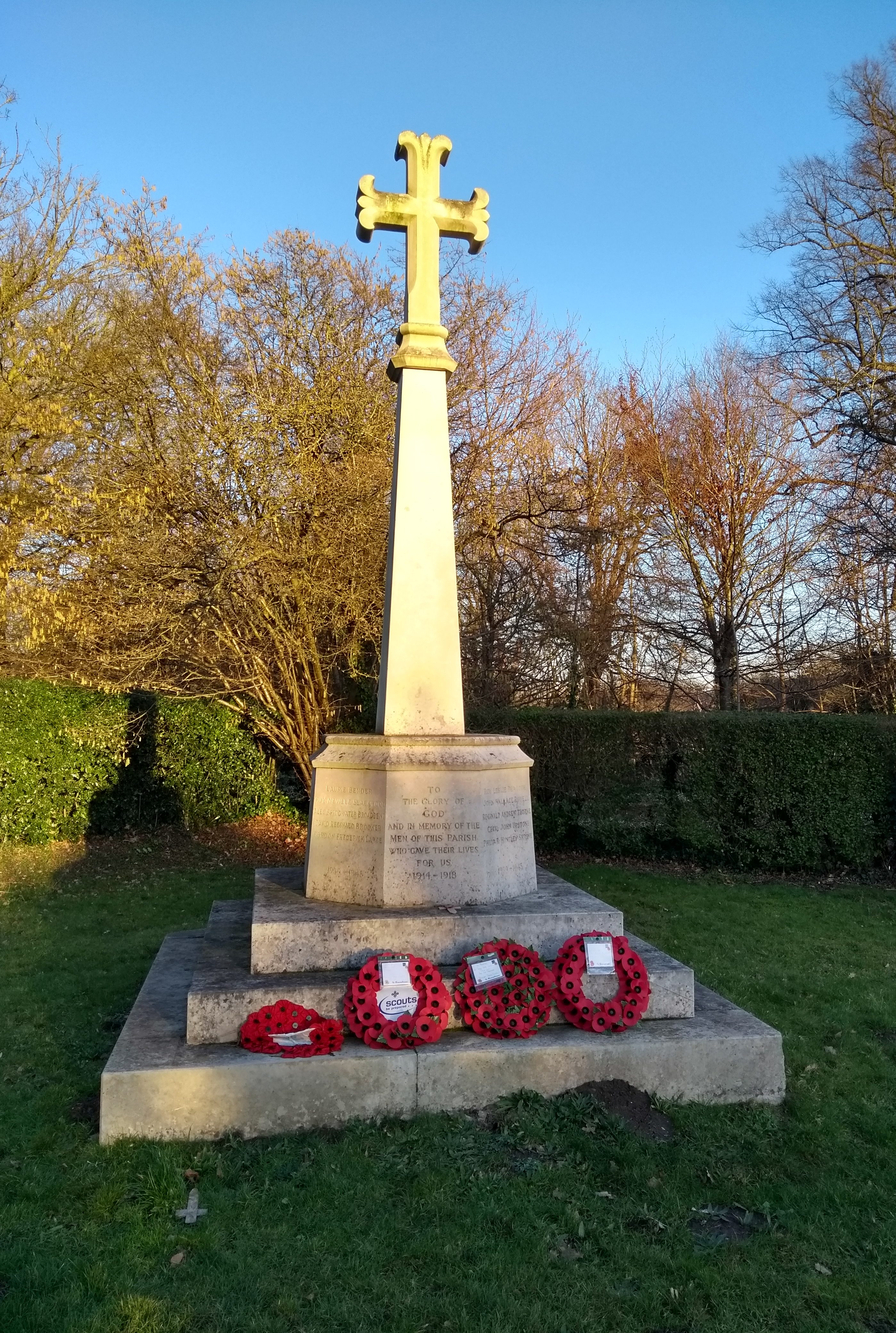 World War 1 Memorial outside the church