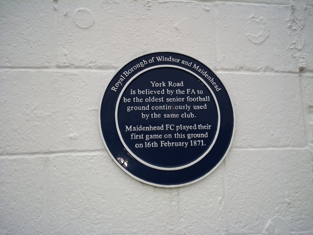 RBWM plaque at Maidenhead United FC, York Road