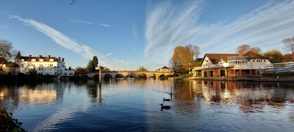 Maidenhead Bridge from Guards Island