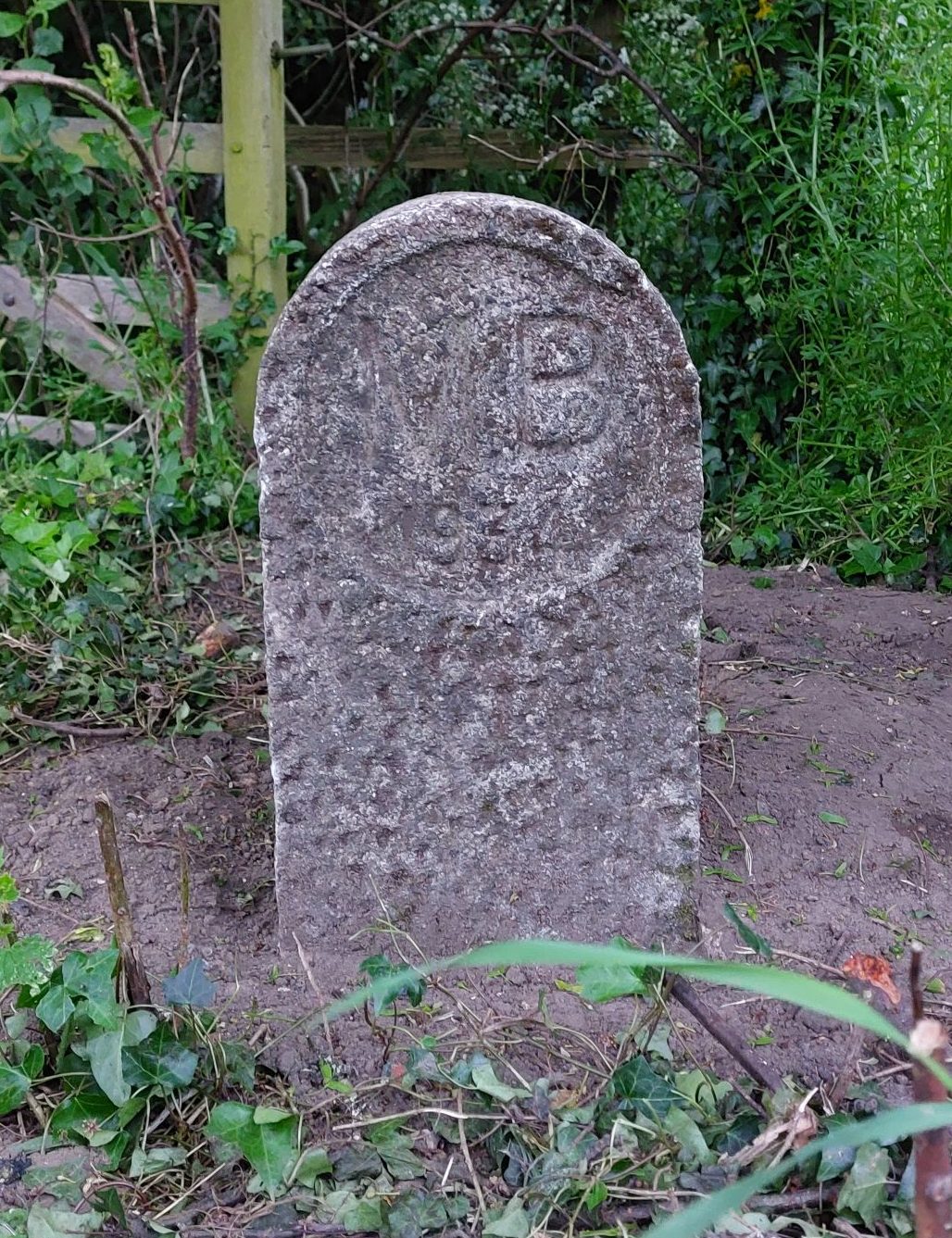Boundary Stone MB31 outside Woolley Firs